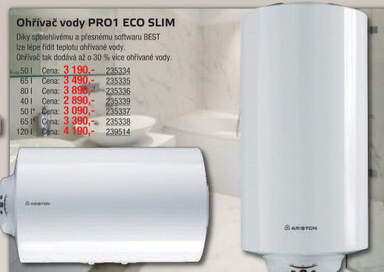 Ohřívač vody Pro 1 Eco Slim Ariston