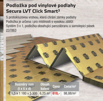 Podložka pod vinylové podlahy Egibi