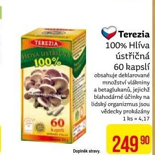 Doplněk stravy Hlíva ústřičná Terezia
