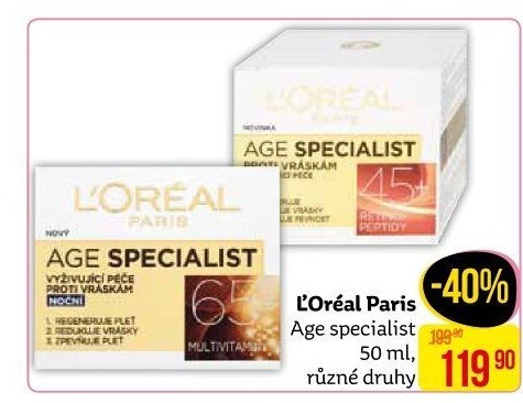 Krém pleťový proti vráskám Age Specialist L'