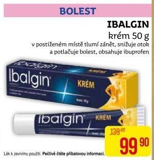 Krém proti bolesti Ibalgin
