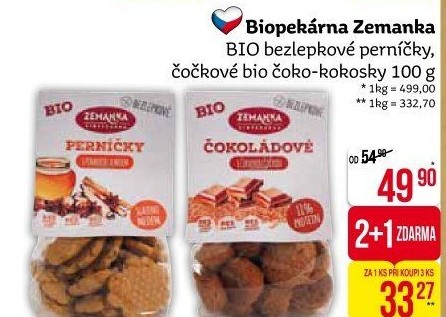 Perníčky bez lepku Biopekárna Zemanka
