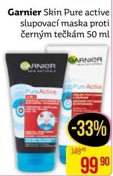 Slupovací maska s černým uhlím Pure Active Garnier