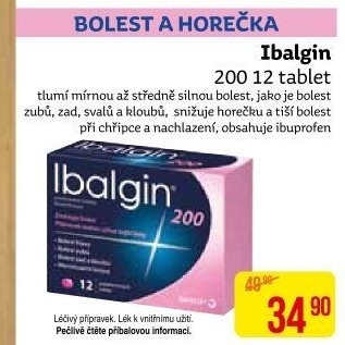 Tablety proti bolesti 200 Ibalgin