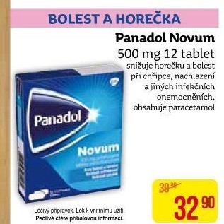 Tablety proti horečce a bolesti Novum Panadol