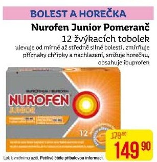Žvýkací tobolky Nurofen Junior
