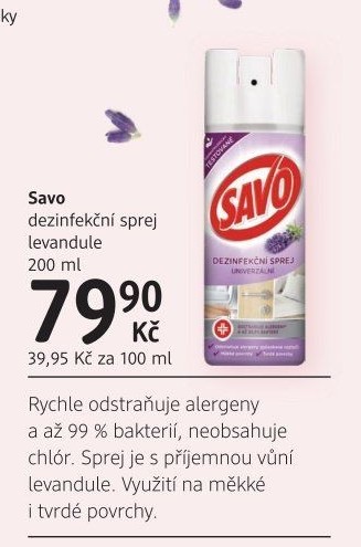 Dezinfekční univerzální čistič ve spreji Savo