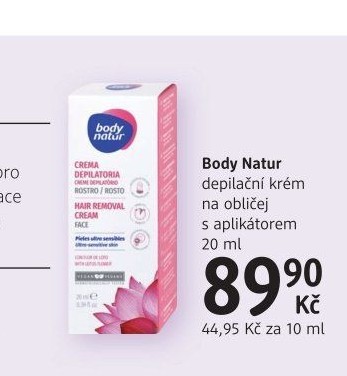 Krém depilační na tvář Body Natur
