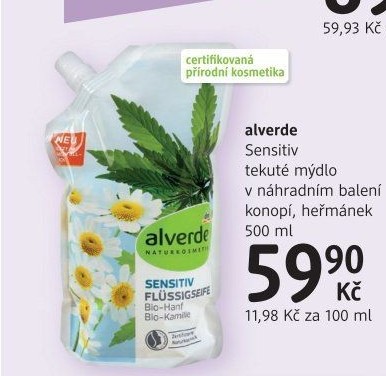 Tekuté mýdlo bio Alverde - náhradní náplň
