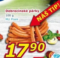 Párky debrecínské Maso uzeniny Písek