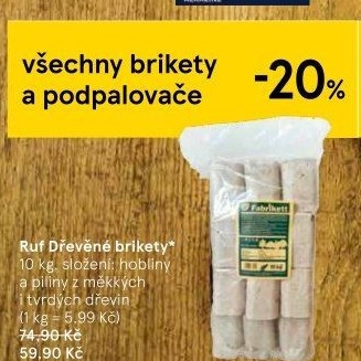 Brikety dřevěné Ruf