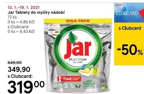 Kapsle do myčky Jar