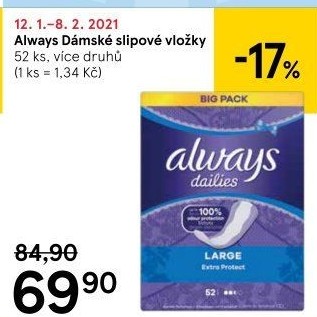 Vložky dámské slipové Always