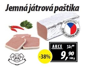 Paštika játrová jemná