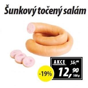 Salám šunkový točený