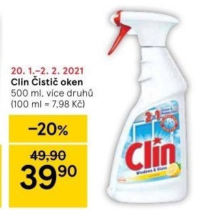 Čistič oken s alkoholem Clin