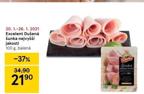 Dušená šunka nejvyšší jakosti Excelent Beskydské uzeniny Chodura