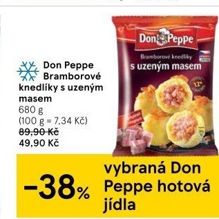 Knedlíky bramborové s uzeným masem mražené Don Peppe