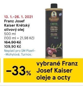 Olivový olej extra panenský Exclusive Kaiser Franz Josef