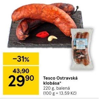 Ostravská klobása Tesco
