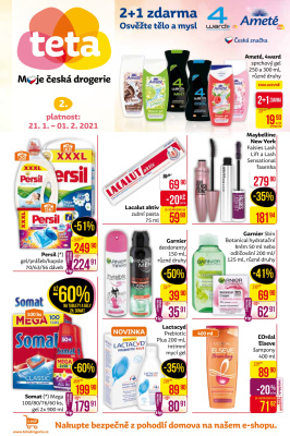 akční leták Teta drogerie 21.1.2021-1.2.2021