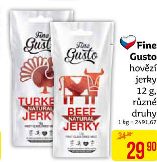 Maso sušené Jerky Fine Gusto