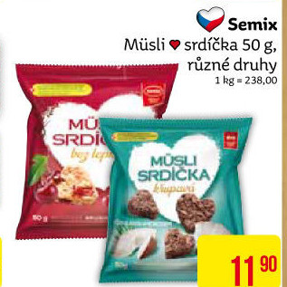 Müsli srdíčka Semix
