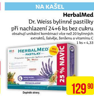 Pastilky při nachlazení HerbalMed Dr. Weiss