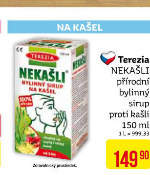 Sirup proti kašli Nekašli Terezia