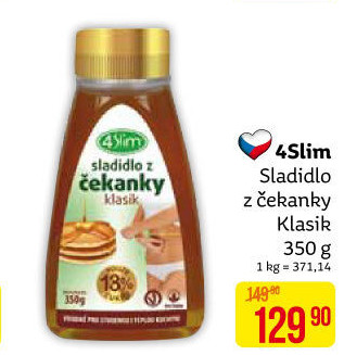 Sladidlo z čekanky 4Slim