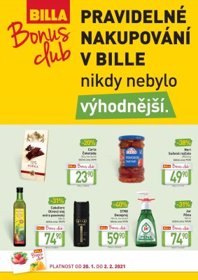 akční leták BILLA 20.1.2021-2.2.2021