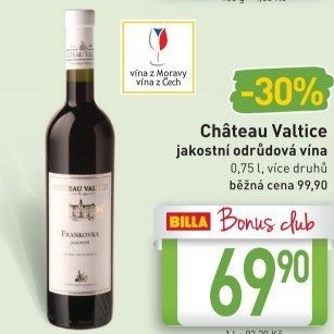 Vína Chateau Valtice