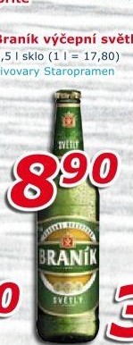 Pivo světlé výčepní 10° Braník
