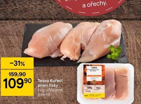 Kuřecí prsní řízky Tesco