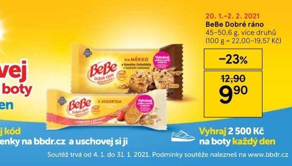 Sušenky BeBe Dobré ráno Opavia