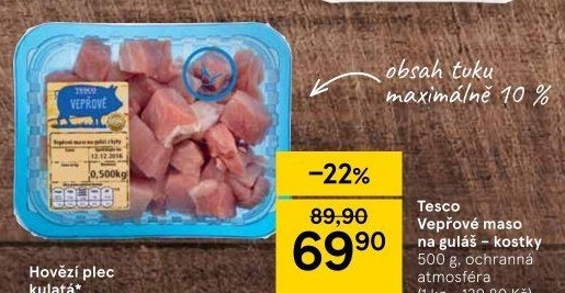 Vepřové maso na guláš Tesco