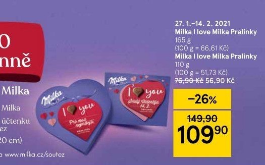 Bonboniéra I Love Milka