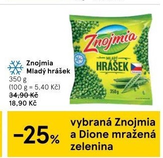 Hrášek mražený Znojmia