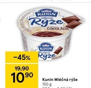Mléčná rýže Kunín