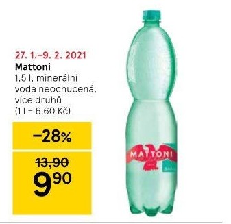 Přírodní voda Mattoni