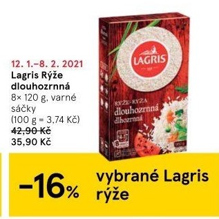 Rýže dlouhozrnná Lagris