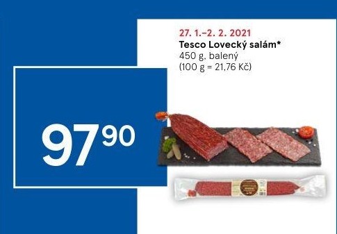 Salám lovecký Tesco