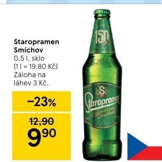 Pivo světlé výčepní 10° Smíchov Staropramen