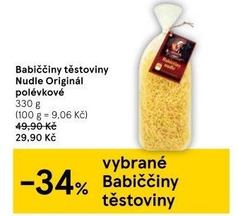 Polévkové nudle Babiččiny Druid