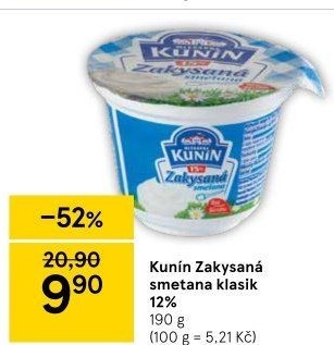 Zakysaná smetana Klasik Kunín 12%