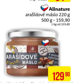 Arašídové máslo Allnature
