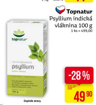 Doplněk stravy na podporu funkce střev Psyllium Topnatur