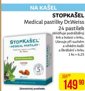 Pastilky Stopkašel Dr. Weiss