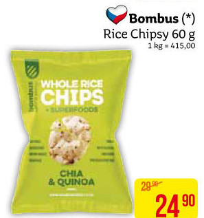 Rýžové chipsy Bombus