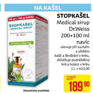 Sirup Stopkašel Dr. Weiss